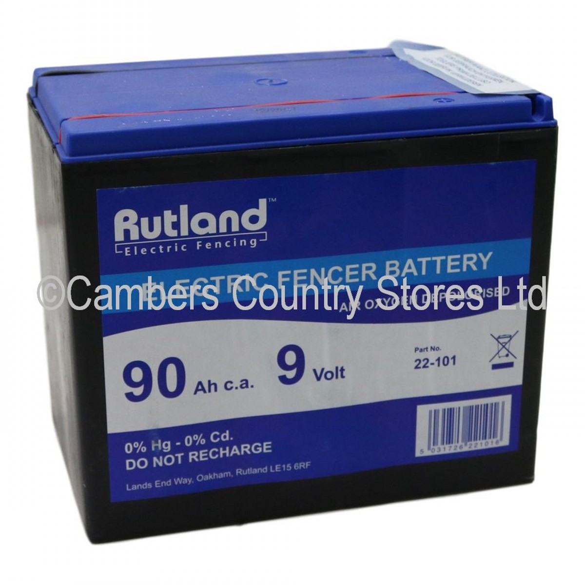 9 Volt Electric Fencer Battery 130Ah Rutland British Company High Quailty 