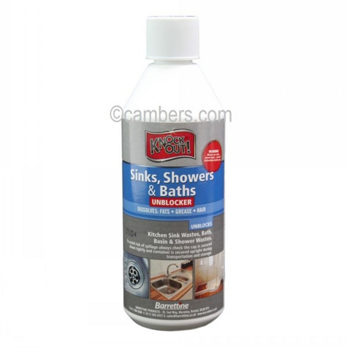 Knockout Sinks Showers & Bath Unblocker 500ml Cambers Country Store