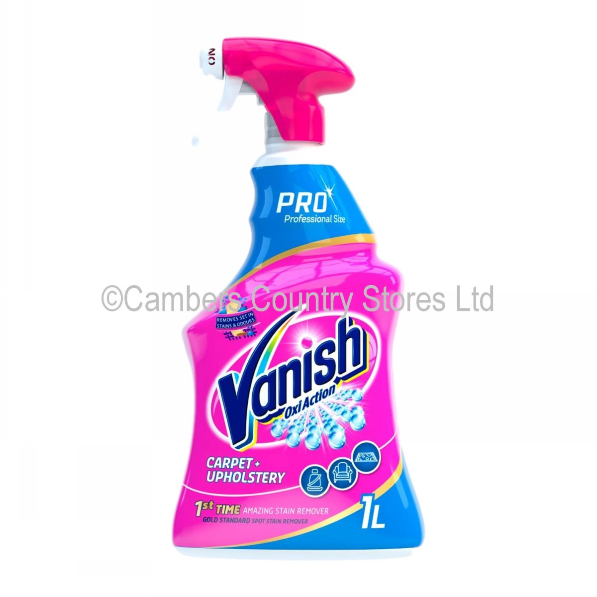 Vanish Carpet & Upholstery Stain Remover Spray 1 Litre Cambers