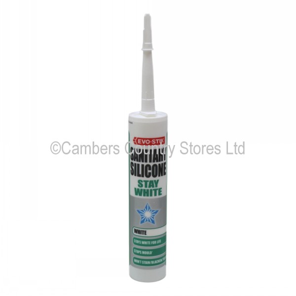 Evo Stik Trade Sanitary Silicone Sealant Stay White Cambers Country Store