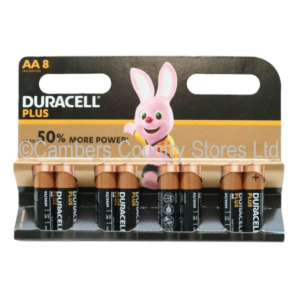 Duracell Plus Power Batteries AA 8 Pack Cambers Country Store
