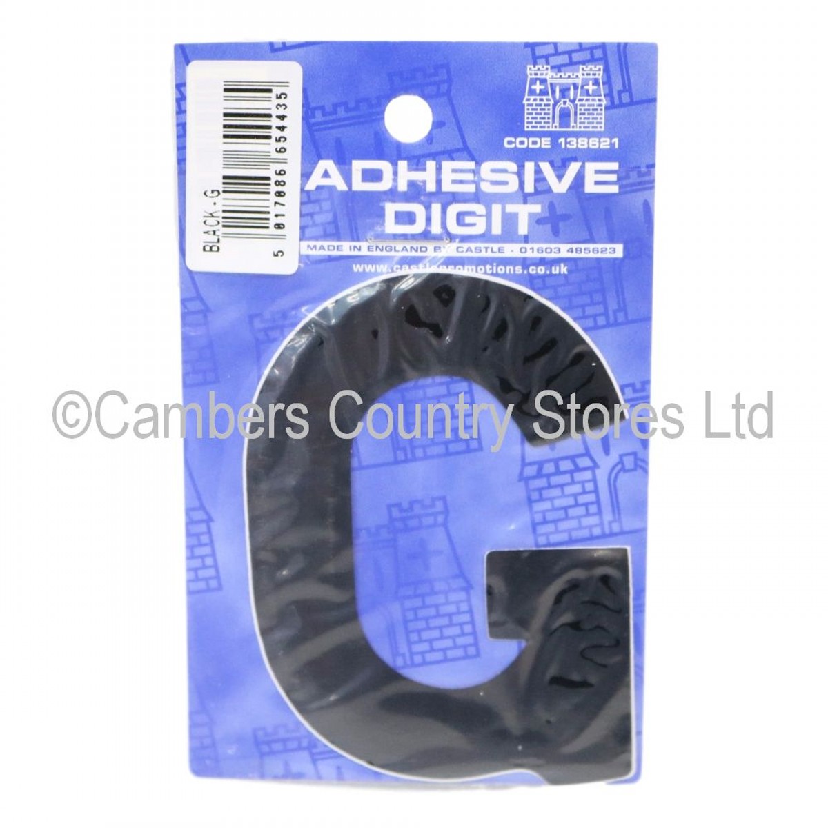 Self Adhesive Digit / Letter Black Cambers Country Store