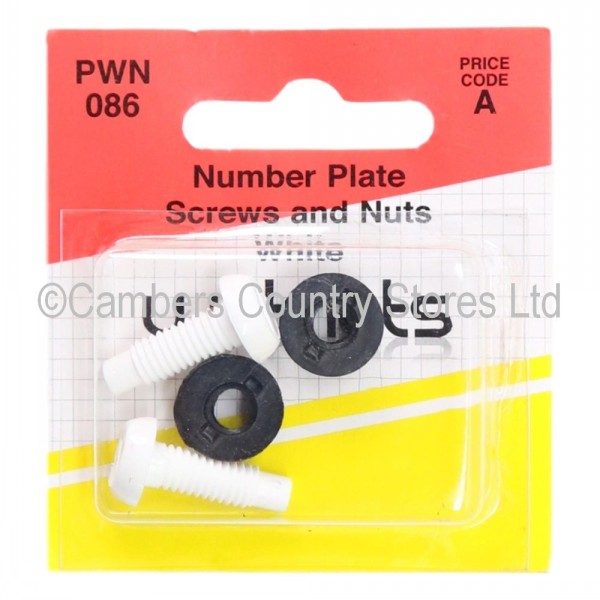 Wotnots Number Plate Screws & Nuts Cambers Country Store
