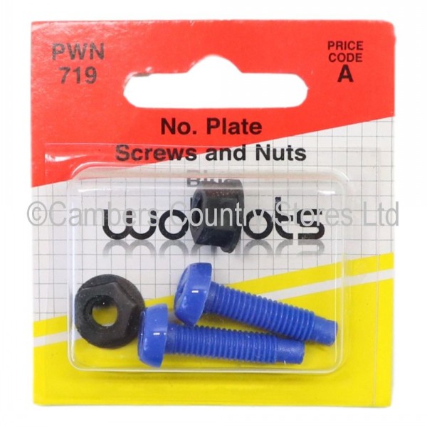 Wotnots Number Plate Screws & Nuts Cambers Country Store