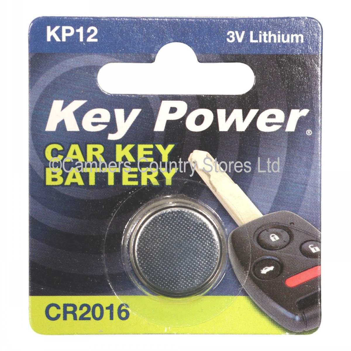 Key Power Car Key Battery KP12 / CR2016 Cambers Country Store