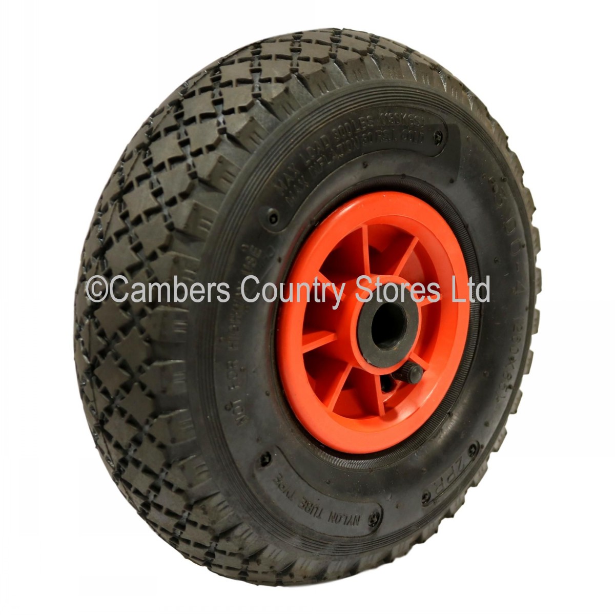 Pneumatic Wheel Plastic Rim 250 x 85mm Cambers Country Store