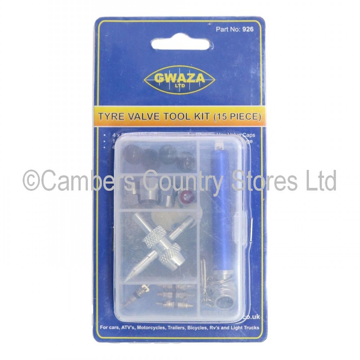 Tyre Repair Inner Tube Valve Cap Kit Cambers Country Store