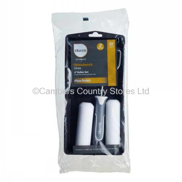 Harris Ultimate Paint Roller Set Woodwork Gloss 4" Cambers Country Store