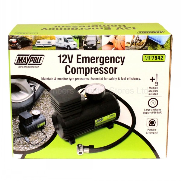 Maypole Emergency Air Compressor 12v Cambers Country Store