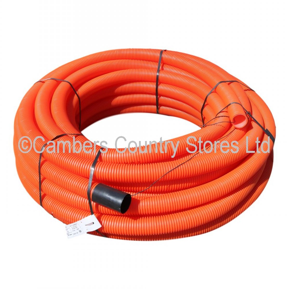 Twinwall Street Light Cable Duct Orange 94/110mm x 50m Cambers