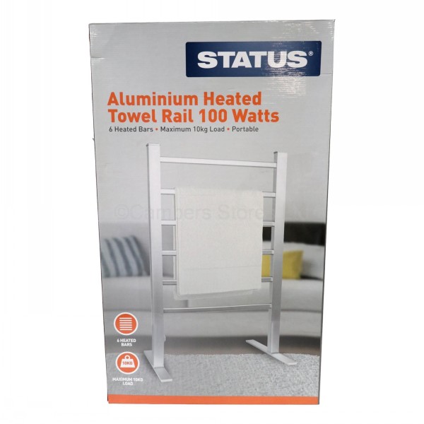 Status Freestanding Heated Towel Rail 100w Aluminium Cambers Country