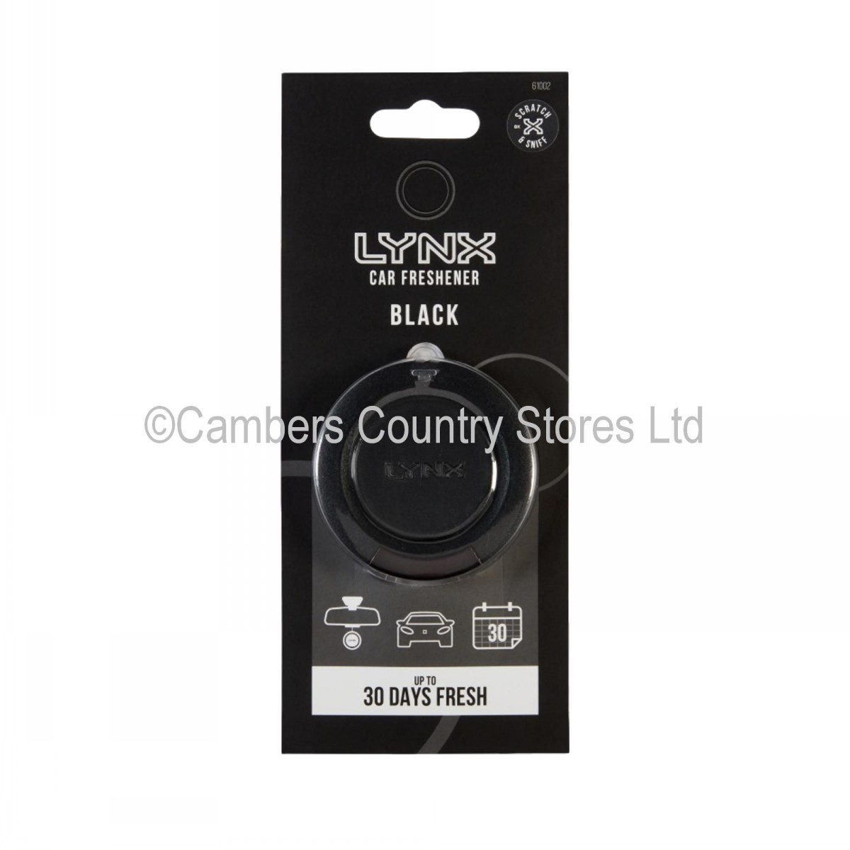 Lynx Car Air Freshener Black Cambers Country Store