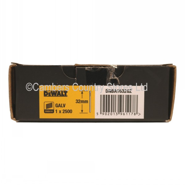 Dewalt Finish Nails 16GA 20 Degree 32mm x 2.5mm Cambers Country Store