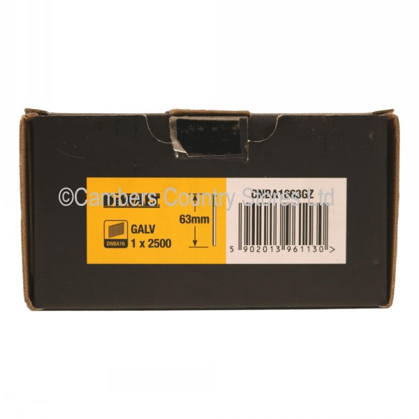 Dewalt Finish Nails 16GA 20 Degree 63mm x 2.5mm Cambers Country Store