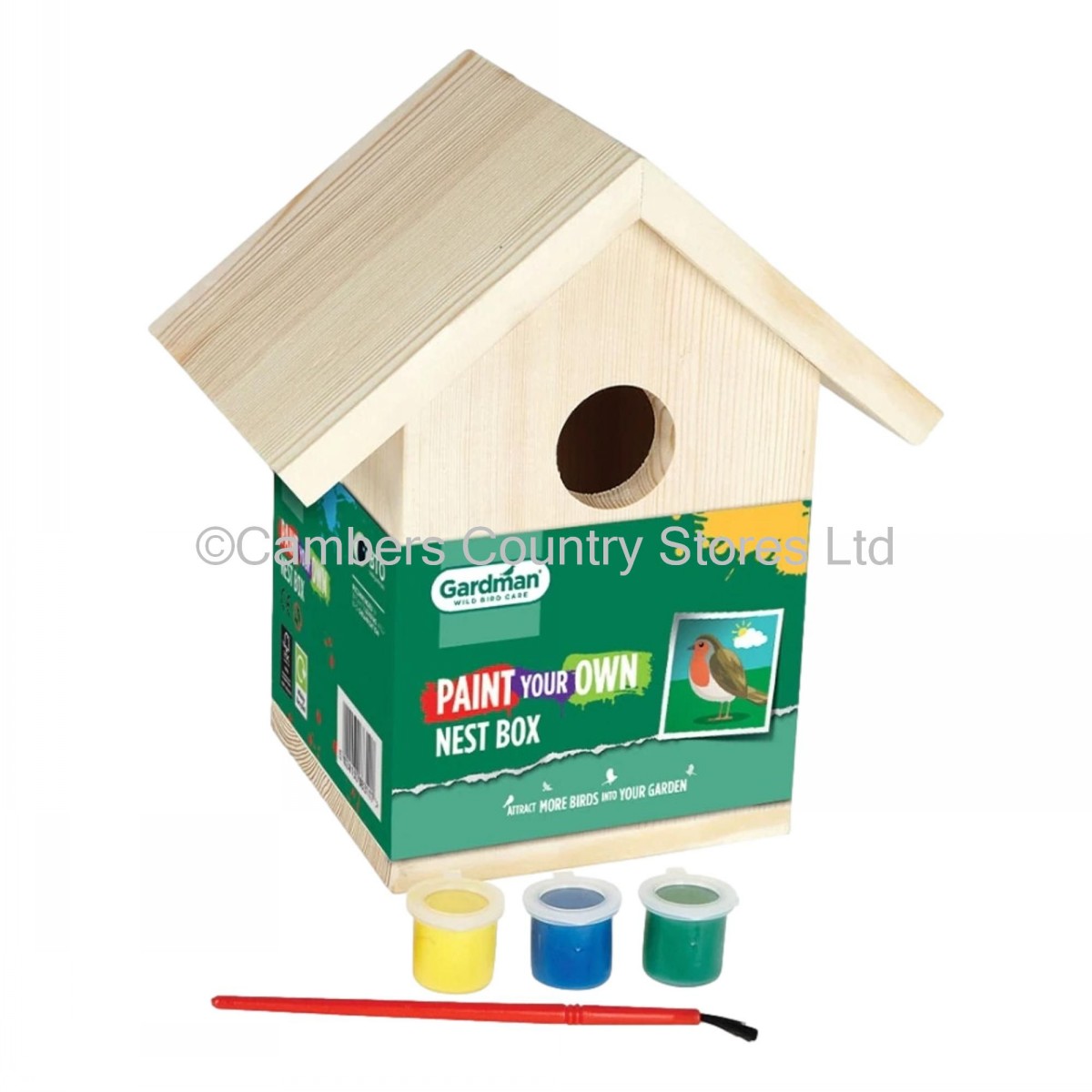 Gardman Paint Your Own Bird Nest Box Cambers Country Store