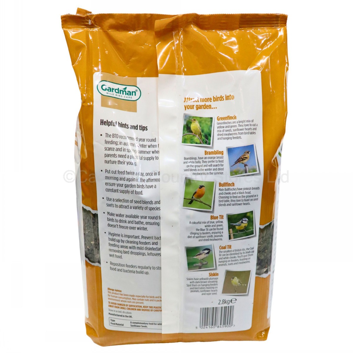 Gardman Bird Food Sunflower Seeds Cambers Country Store