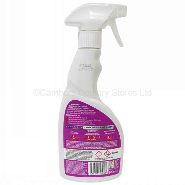 Acana Carpet & Fabric Moth Killer & Freshener 500ml Cambers Country Store