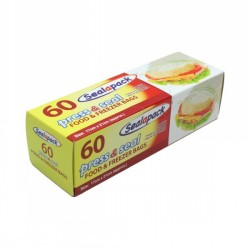 Sealapack Press & Seal Food & Freezer Bags 60 Pack