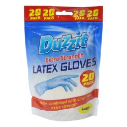 Duzzit Disposable Latex Gloves 20 Pack
