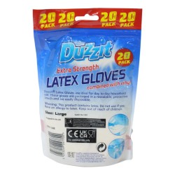 Duzzit Disposable Latex Gloves 20 Pack
