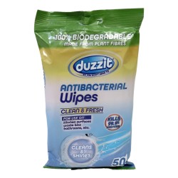 Duzzit Biodegradable Wipes Antibac 50 Pack Clean Fresh