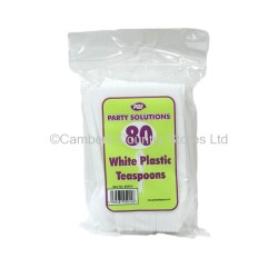 PPS Plastic Teaspoons 80 Pack