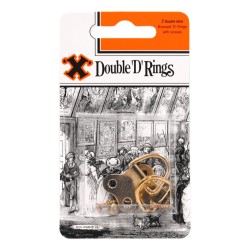 Brass Double D Rings 2 Pack