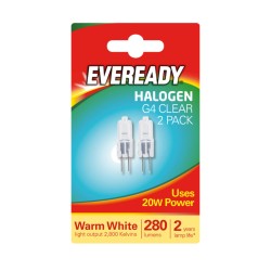 Eveready Capsule Light Bulbs G4 20w 2 Pack