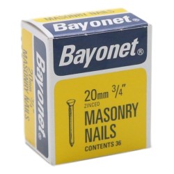 Bayonet Masonry Nails 20mm 36pcs