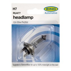 Ring Headlamp H7 RU477 12v 55w