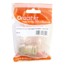 Oracstar Compression Coupler Female 15mm x 1/2"