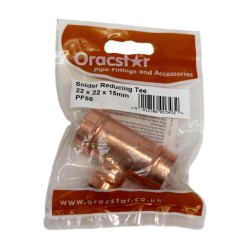 Oracstar Reducing Tee 22mm x 22mm x 15mm