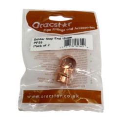 Oracstar Pre Soldered Stop Ends 15mm 2 Pack