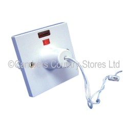 Status White Fitting Ceiling Switch 45 Amp With Pull Cord