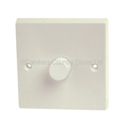 Status White Fitting Rotary Dimmer Switch 1 Gang