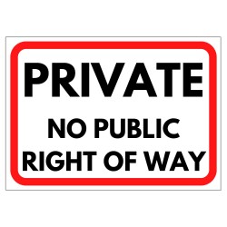 Agsigns Country Sign Private No Public Right