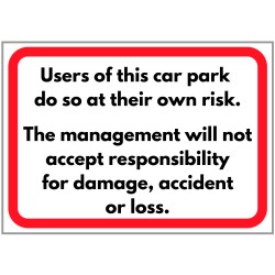 Agsigns Country Sign Users Of This Car Park
