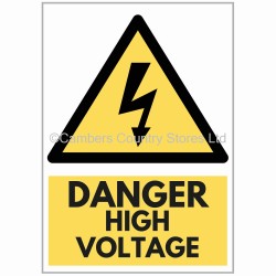 Agsigns Country Sign Danger High Voltage