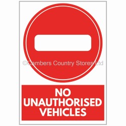 Agsigns Country Sign No Unauthorised Vehicles