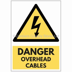 Agsigns Country Sign Danger Overhead Cables
