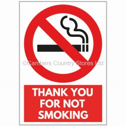 Agsigns Country Sign Thank You For Not Smoking