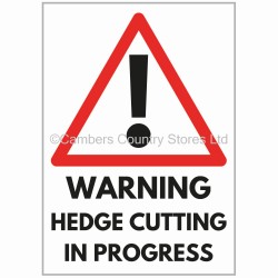 Agsigns Country Sign Warning Hedge Cutting