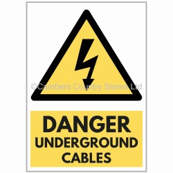 Agsigns Country Sign Danger Underground Cables