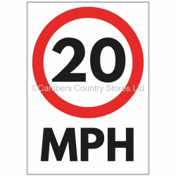 Agsigns Country Sign 20 MPH