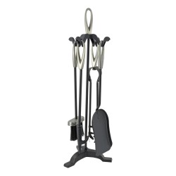 Manor Fireplace Companion Set Orion Loop Black/Pewter