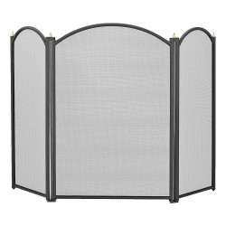 Manor Fireplace Dynasty Fireguard 3 Fold Black