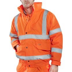 B Seen Hi-Vis Constructor Bomber Jacket