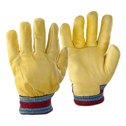 Click Leather Gloves Knitwrist