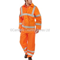 B Seen Hi-Vis Lightweight Waterproof Suit