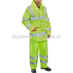 B Seen Hi-Vis Lightweight Waterproof Suit